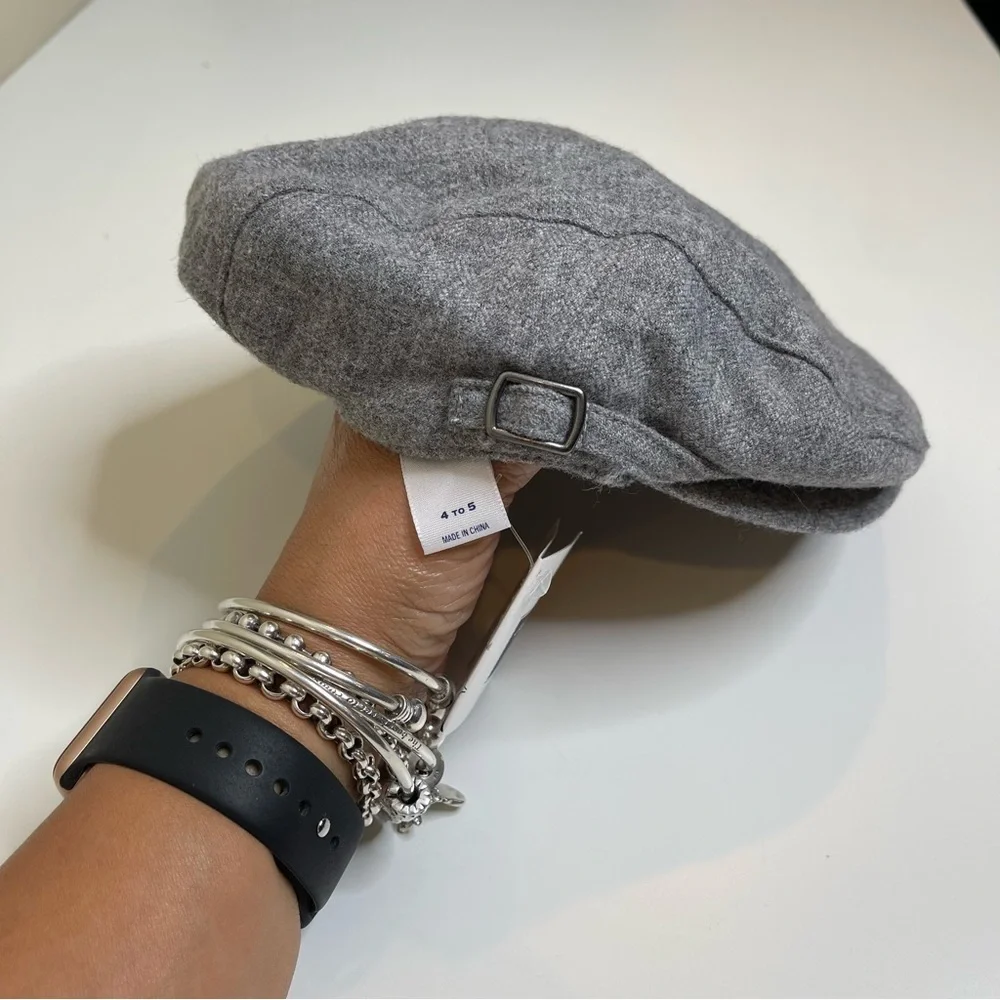 Janie And Jack NEWSBOY CAP in heather grey 4-5